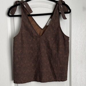 Nordstrom Treasure & Bond Brown Geometric Camisole
